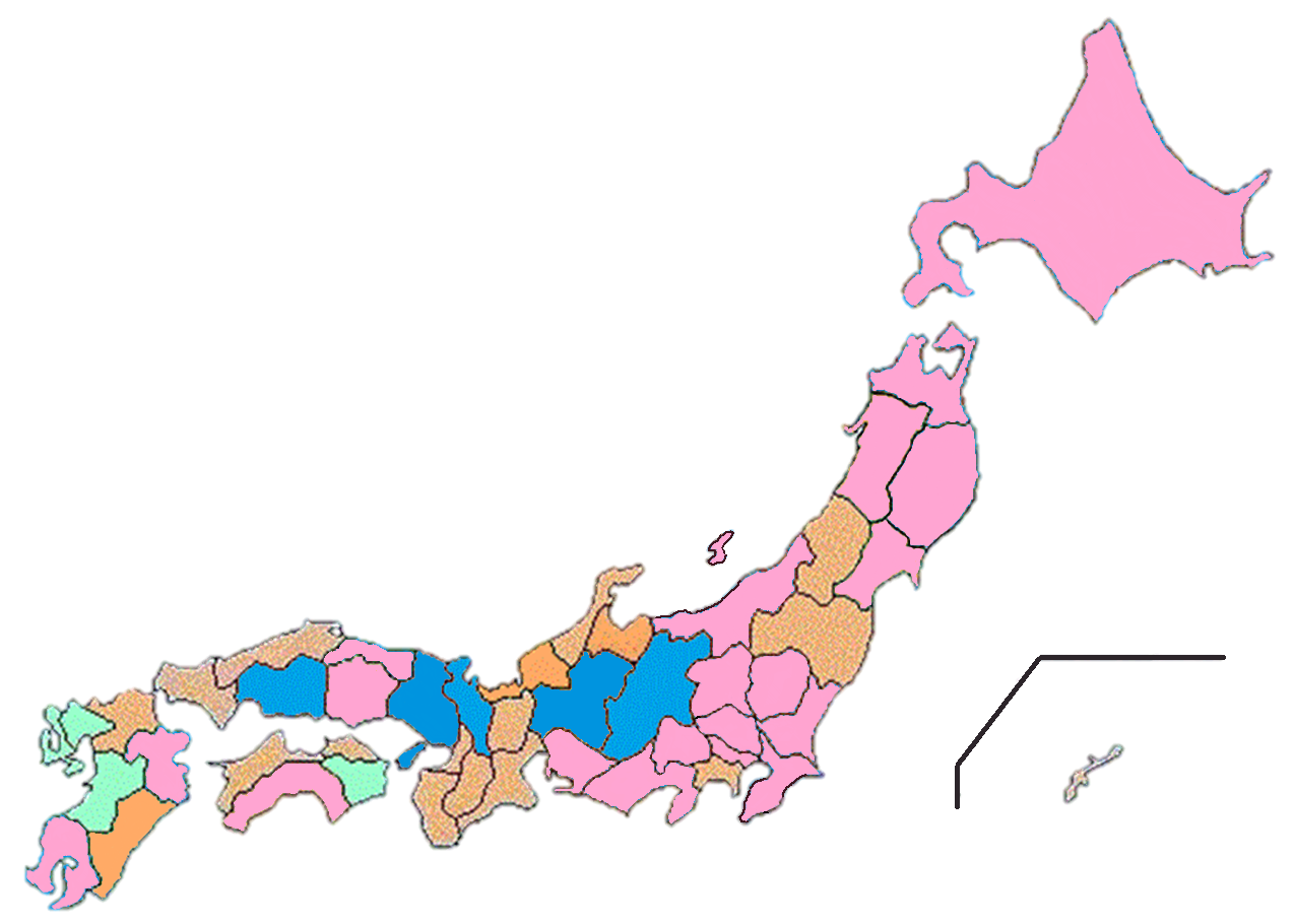 日本地図　[クリックすると該当する都道府県へジャンプ]